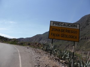 Warning; falling rocks