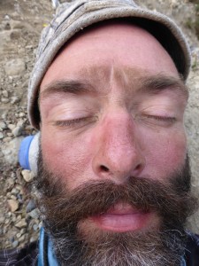 Dusty Dusty riding in the roadworks