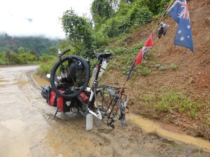 A terribly muddy spot for a blow out