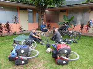 Meeting British Cyclists Claire and Adam in Quillabama - the Amazon route