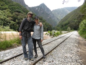 Its about 2 hours along the train tracks