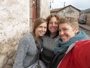 In Cusco with amigas Shannon (who we met couch surfing in Huaraz) and Claire