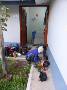 Camping with the police in Manganani. A sweet undercover spot.