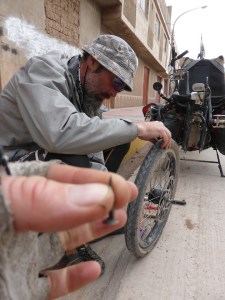 Oooh! Now that is quite the tack to find in your tyre!