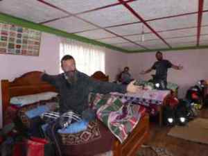 Four beds in a room - cyclists slumber party!