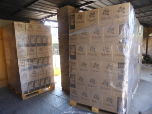 Cases and cases of delicious hand made Flaherty wine