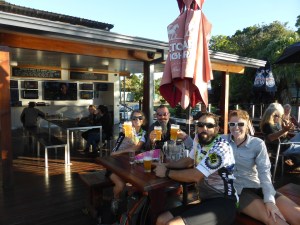 Beers with Jen & Derek in Murbah after our ride together