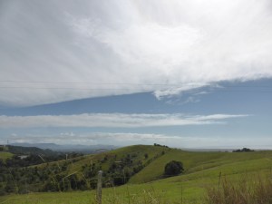 Leaving Bangalow, the view overlooking Byron Bay