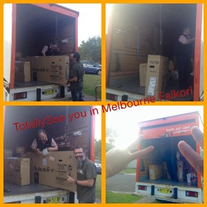 It was very weird to put her in a truck