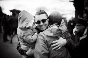 With Baby Mia and my cuzzy bro Benno